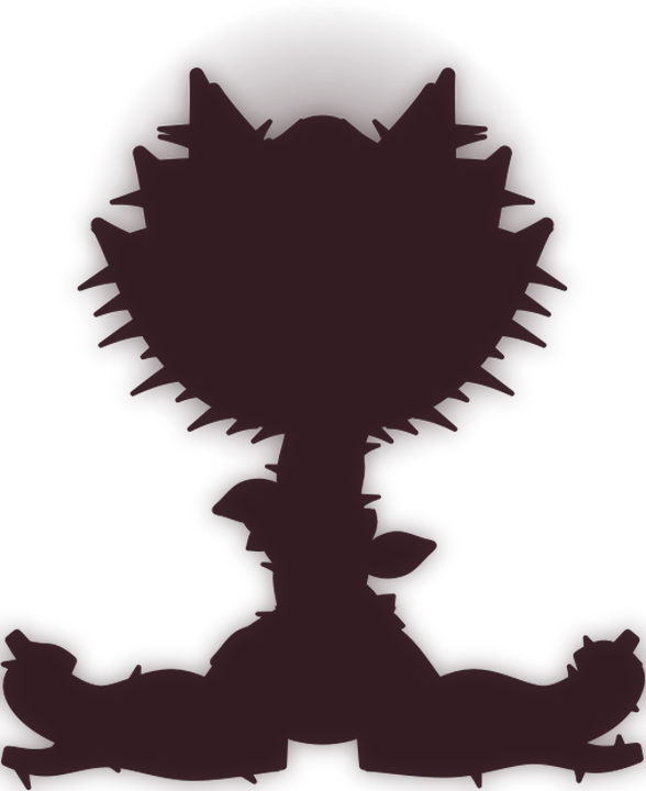 Unrevealed boss silhouette of The Heart of the Brambles